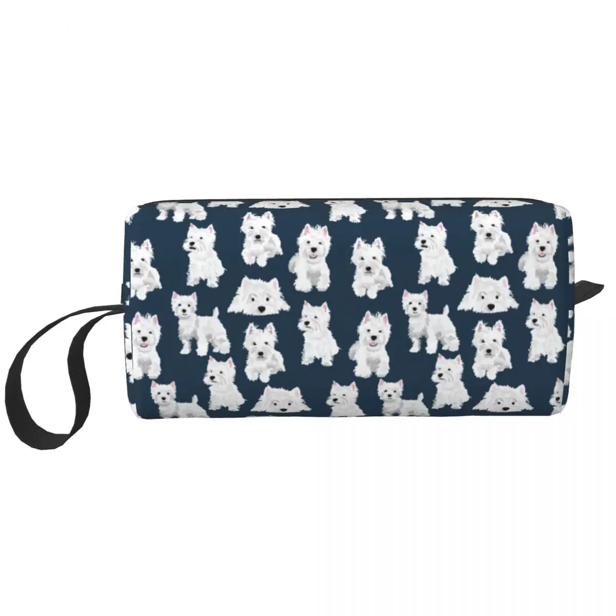 Custom West Highland White Terrier Dog Toiletry Bag Women Westie Puppy Makeup Cosmetic Organizer Ladies Storage Dopp Kit Case