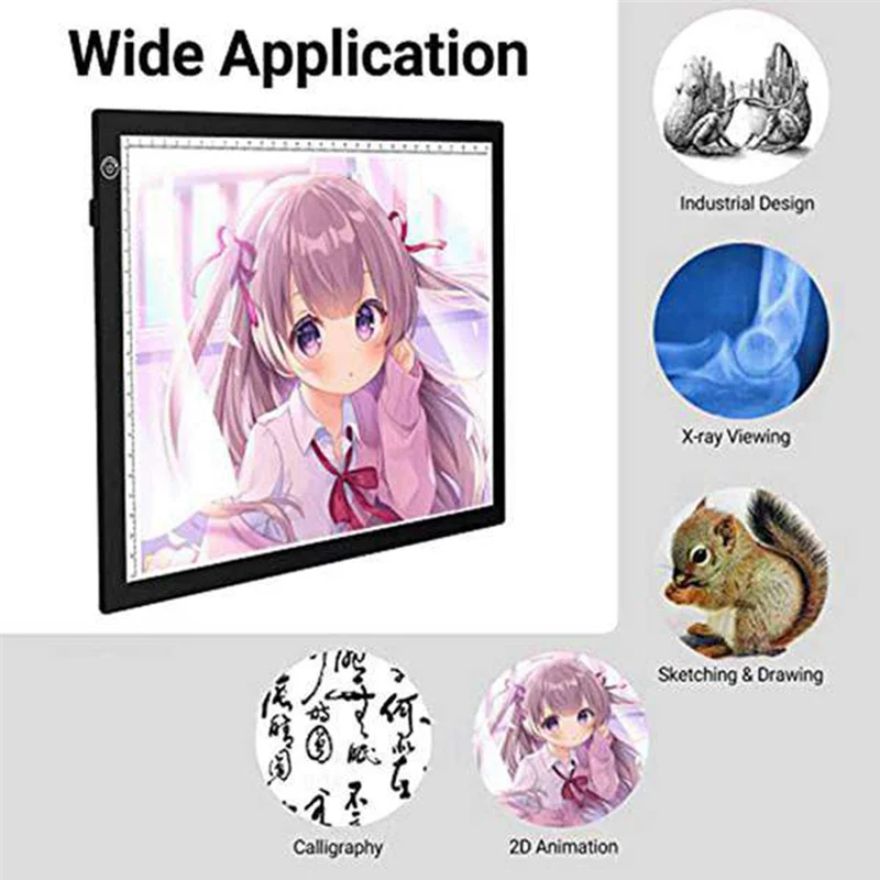 AU61-Drawing Pad Adjustable Brightness Tracing Box Perfect For Diamond Painting, Weeding Vinyl
