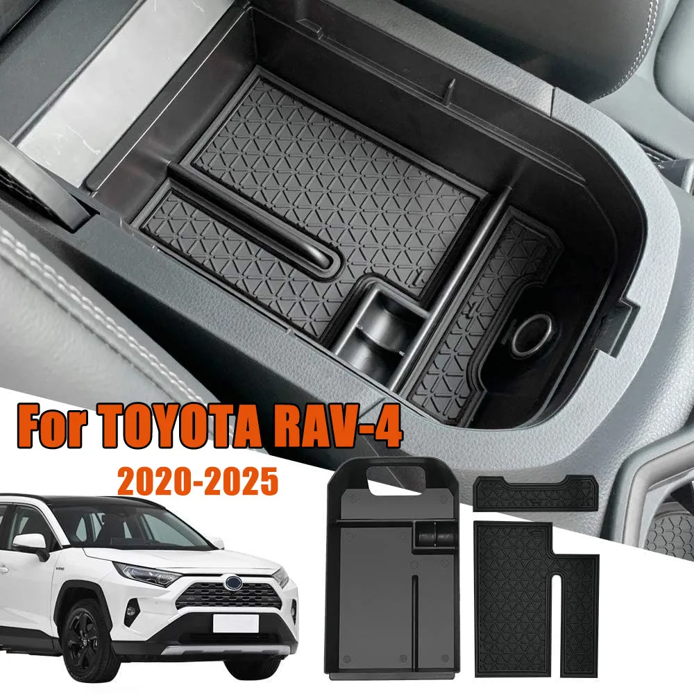 

For TOYOTA RAV-4 Center Console Organizer For Toyota RAV4 2019 2020 2021 2022 2023 2024 2025 Armrest Secondary Storage Tray