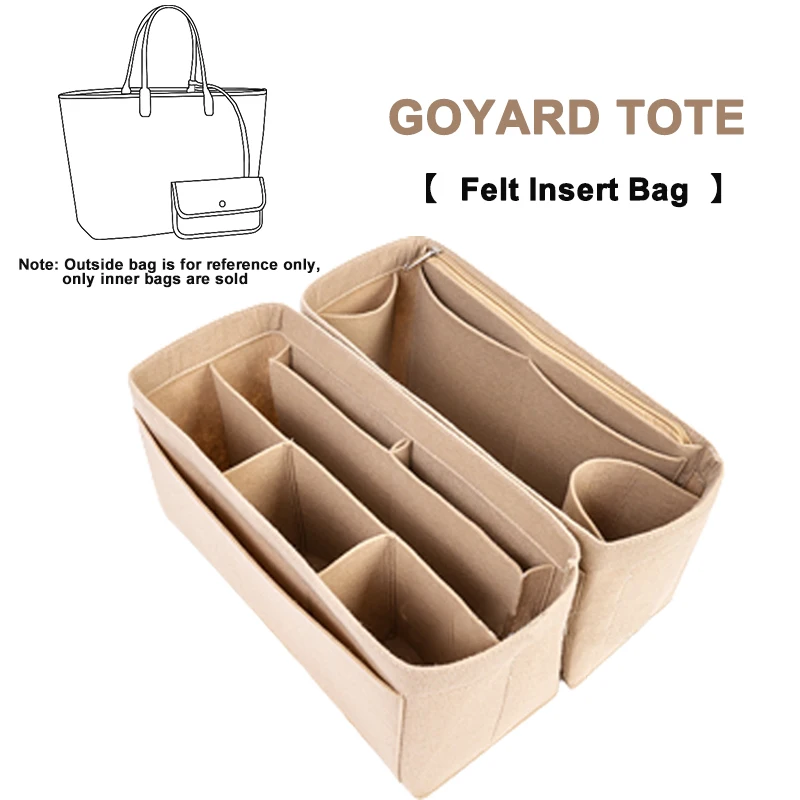 EverToner 펠트 인서트 오거나이저, Goyard GM PM 미니 토트백, 여성용 핸드백, 이너 지갑, 여행 화장품 라이너 백 셰이퍼