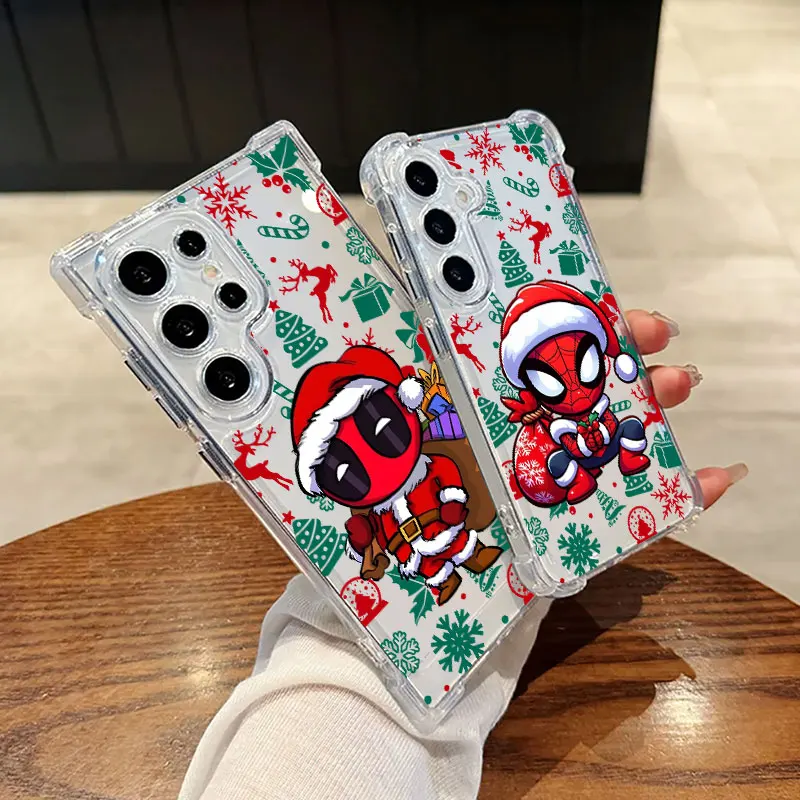 

Christmas Deadpool Spiderman Phone Case A56 5G For Samsung Galaxy A56 A55 A36 A26 A52 A35 A34 A25 A24 A12 A17 A16 A07 A06 Cover