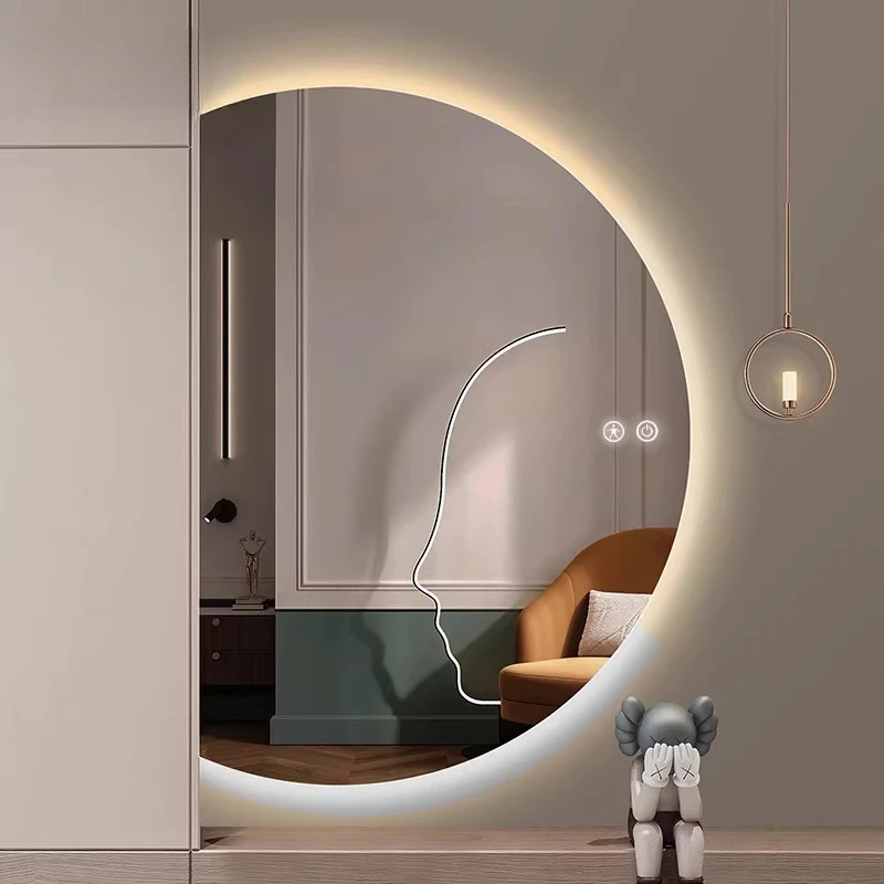 

Universal Hotel Mirror Hanging Modern Decoration Bathroom Lounge Creative Fashion Mirror Save Space Spiegels Home Products