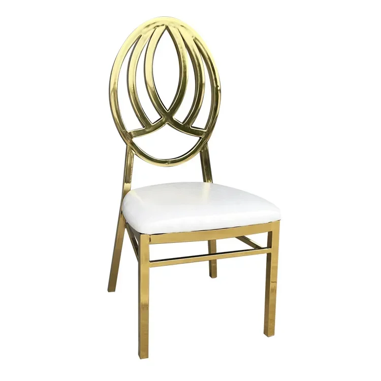 Bamboo chair, wedding , metal Napoleon castle  banquet  aluminum alloy, gold bamboo  including sea