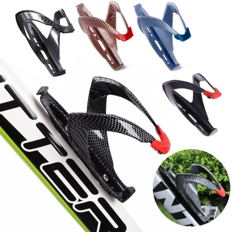 New Carbon Fiber Bicycle Water Bottle Holder Cycle Drinking Water Flask Holder MTB Bike Road Bike Bottle Rack Riding Accessories