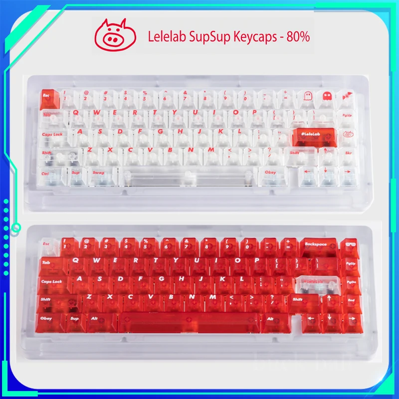 

LeleLab SupSup Keycaps Set 137Keys ABS Mechanical Keyboard Keycap Light Transparent Relegendables Key Caps Pc Gamer Accessories