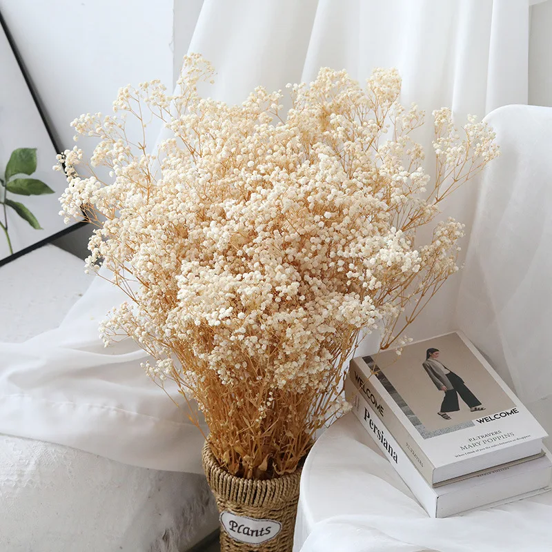 

Dried Flowers Gypsophila Wedding Decoracion Baby's Breath Fleurs Sechees Fake Flores Artificial Flowers Mariage Decoration Home