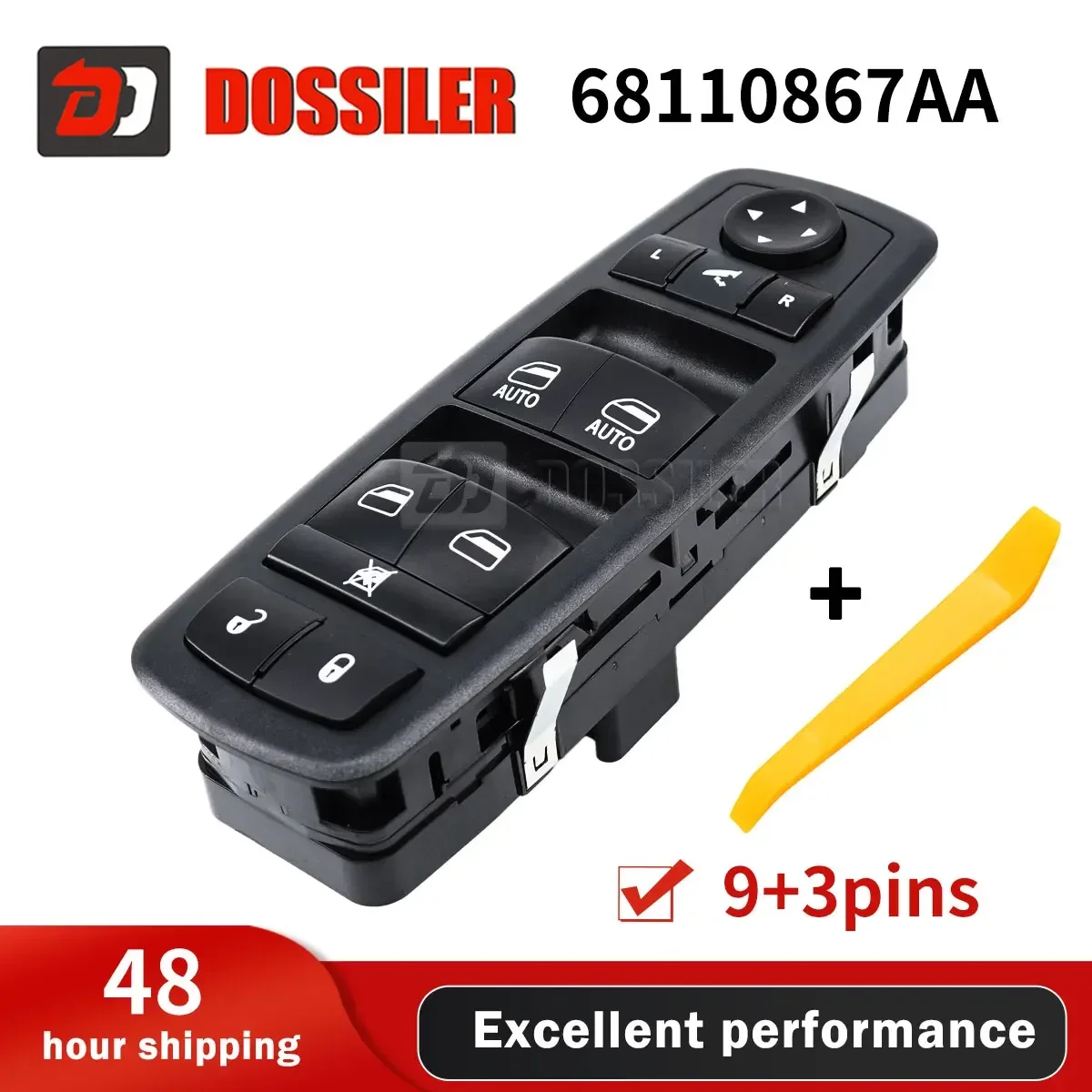 68110867AA Dossiler Electric Power Master Window Switch 68110867AA For Chrysler Town Country Dodge Grand Caravan Ram 9+3 Pins