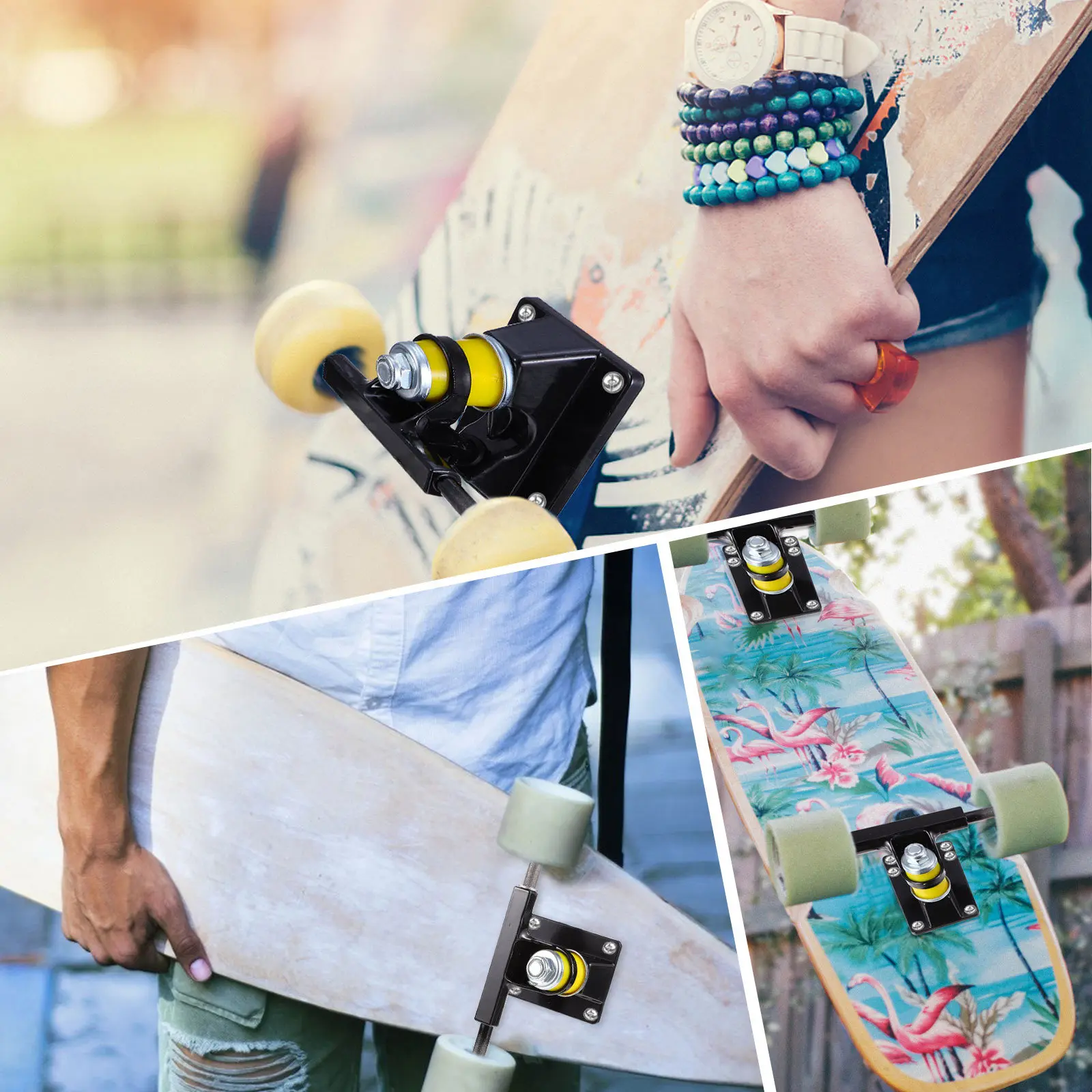 Aluminum Skateboard Truck Bracket Lightweight Durable Electric Scooter Wheels Base Metal Board Accessories