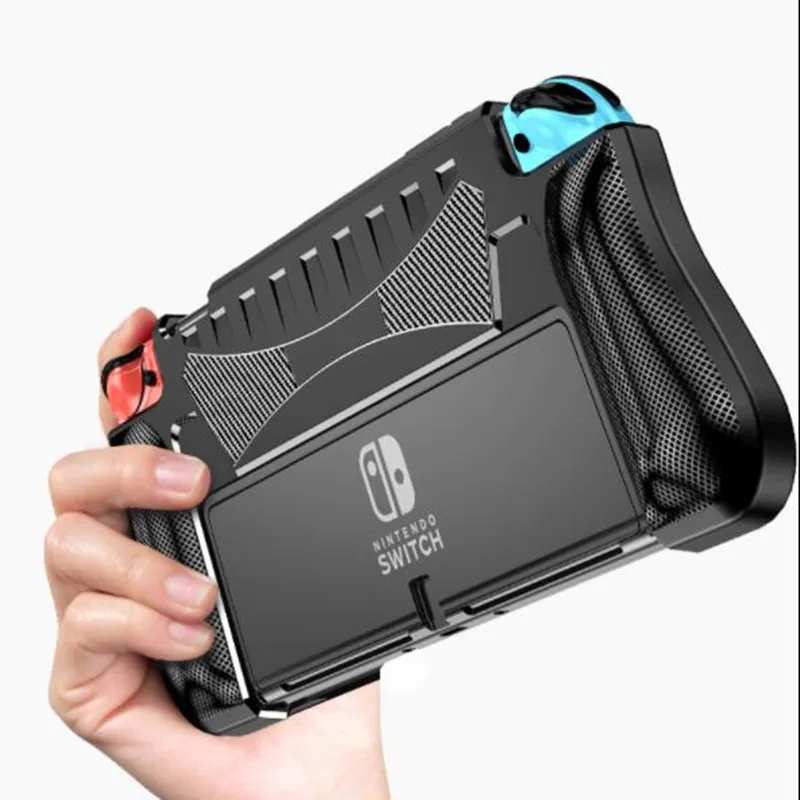 Case For Nintendo Switch OLED Upgraded Protective Cover Ergonomic Comfort TPU Grip Shell Dockabel Case For Nintendoswitch OLED