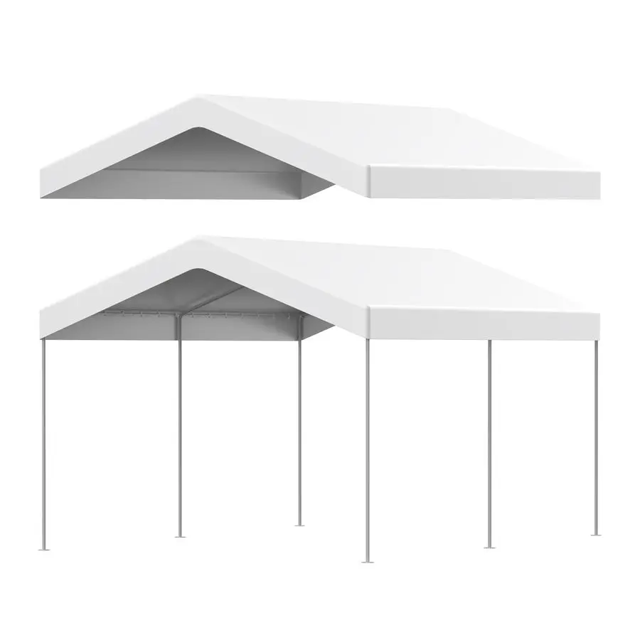 

10 x 20 ft Canopy Replacement Cover for Carport, Heavy Duty Waterproof amp UV Protected Garage Top Tent Shelter Tarp, TearResist