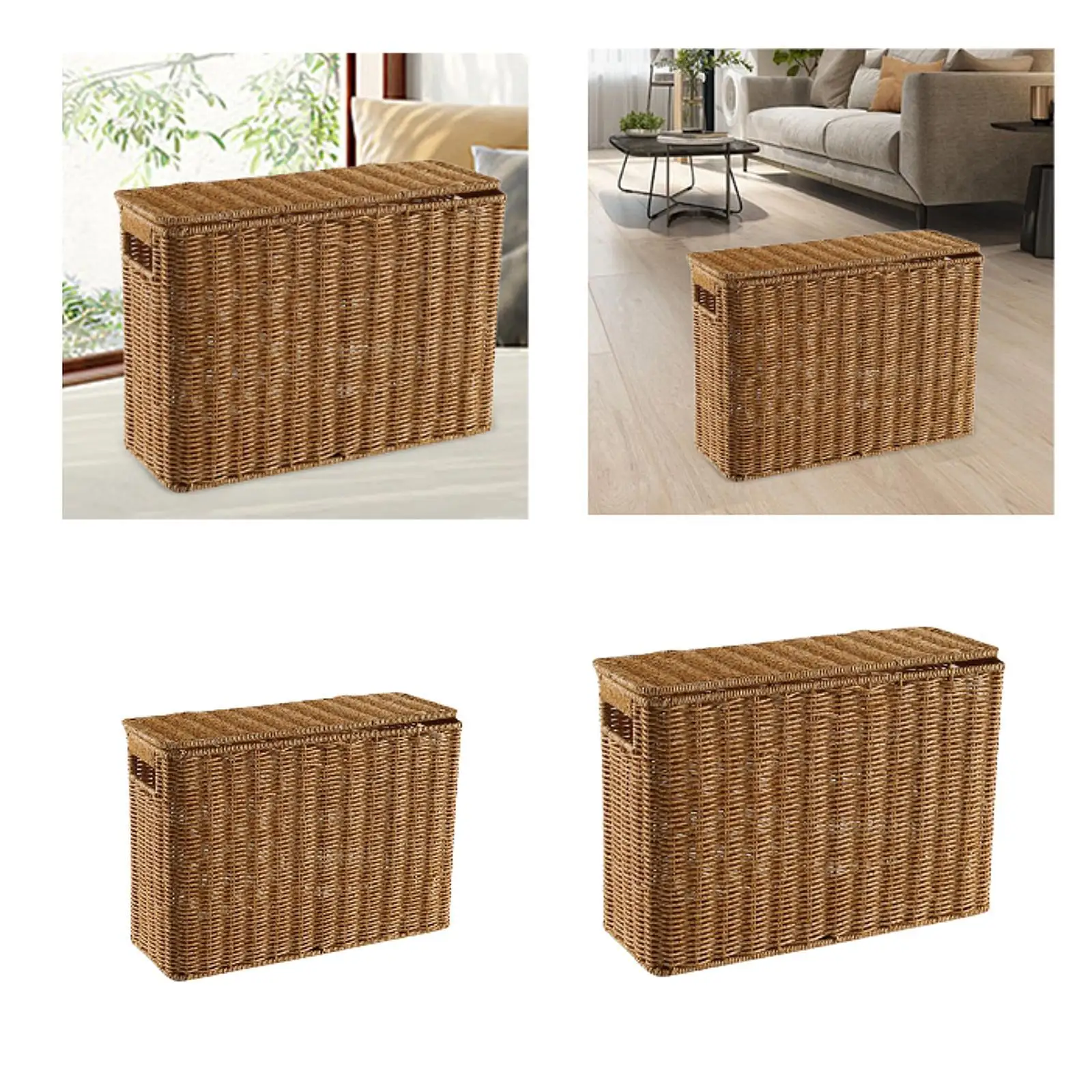 

Narrow and Tall Storage Box Magazine Basket Storage Bins Decorative Storage Bin Narrow File Holder for Bedroom Cabinets
