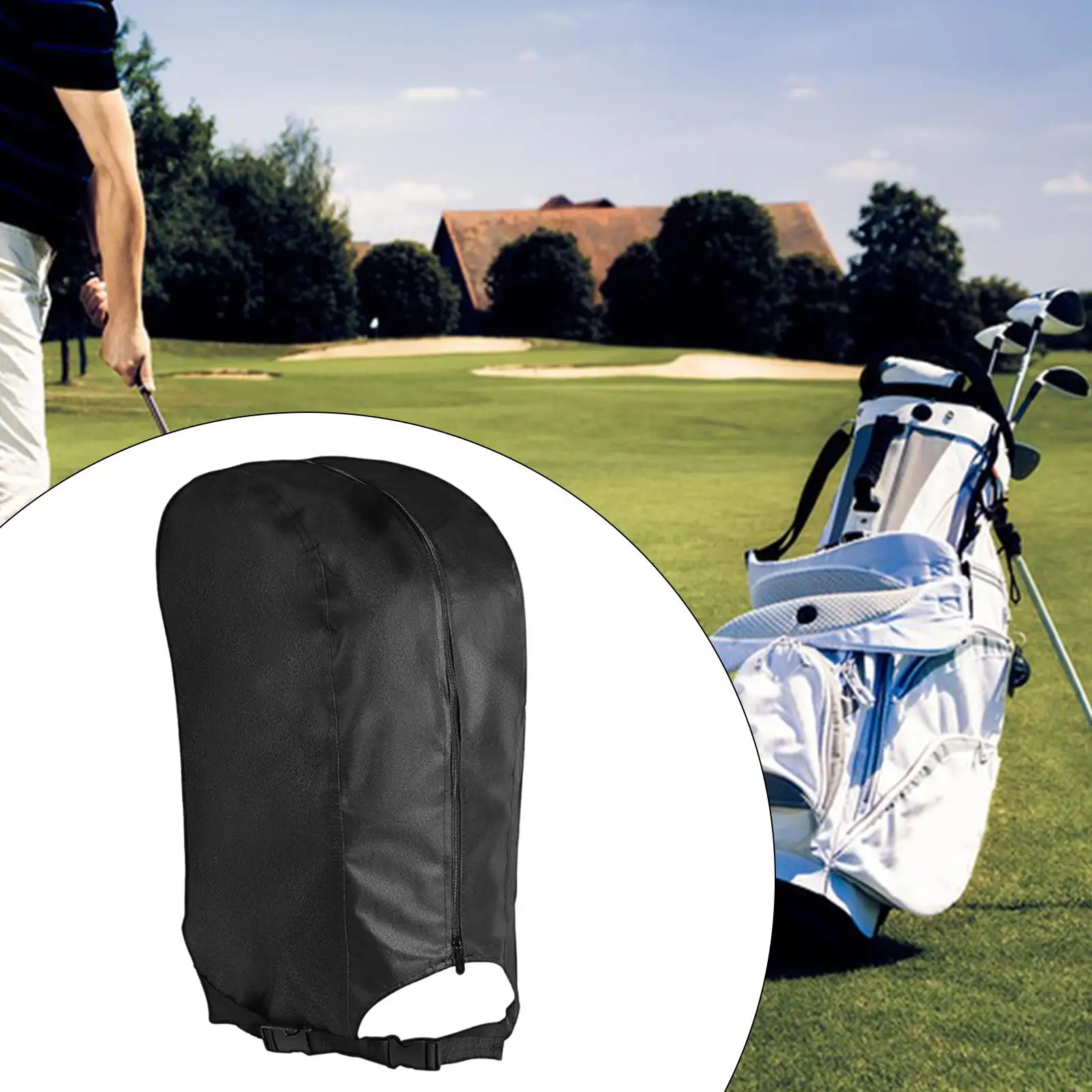 Golf Bag Rain Cover Raincoat Sturdy Golf Pole Bag Cover Portable Storage Bag Protective Cover for Golf Course Supplies