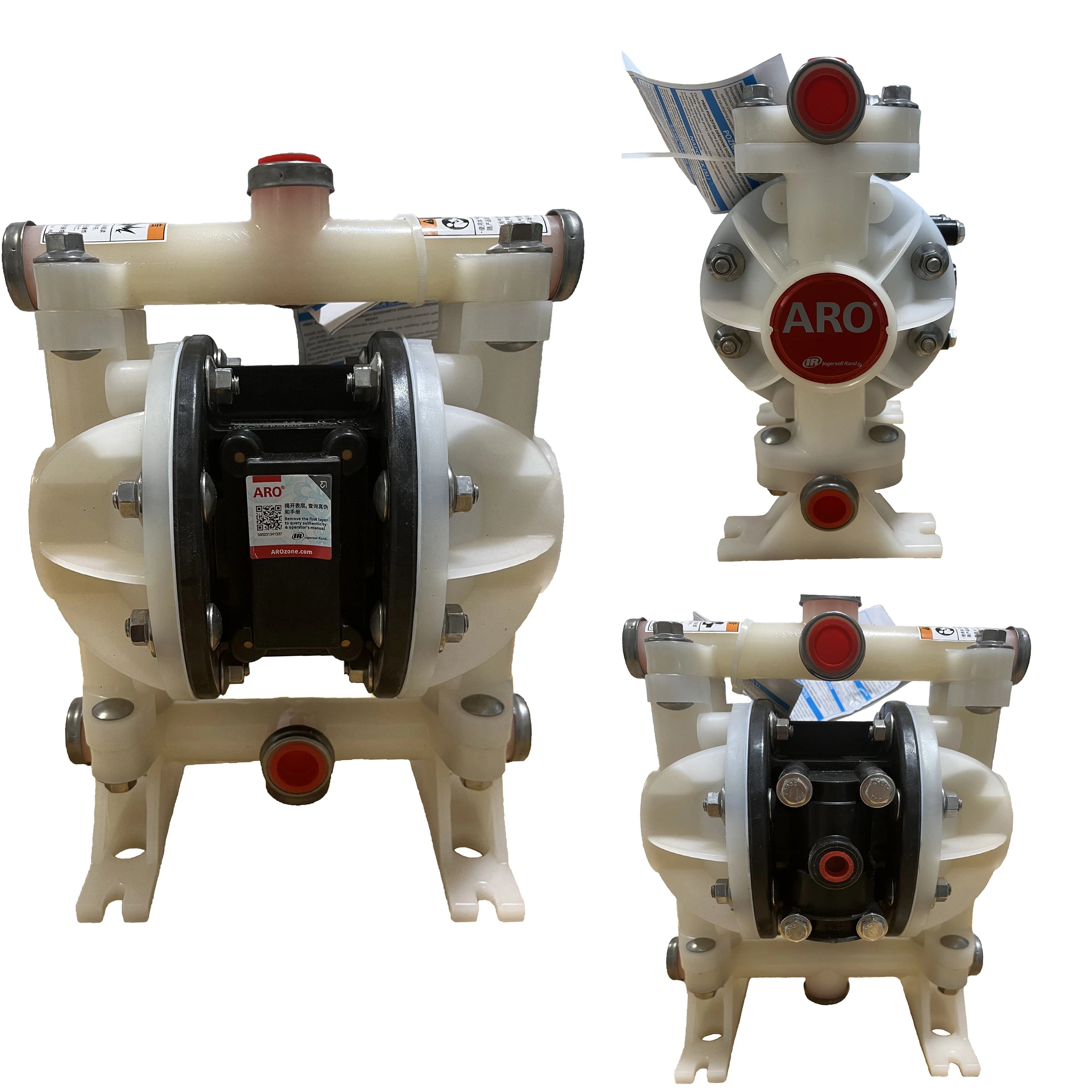 ARO AODD 0.5 Inch Pumps 66605K-444 Air Operated Double Pneumatic Diaphragm Pump with PVDF  and PTFE Diaphragm for Watering
