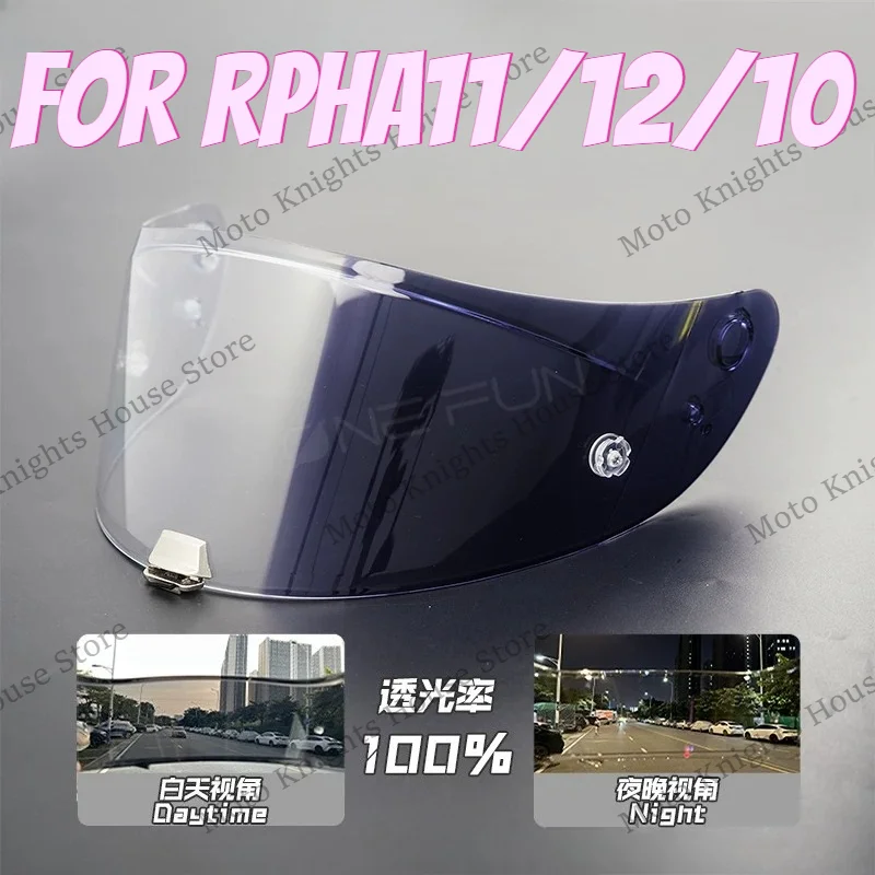 Suitable for RPHA11/12/70 C10 V10 1N helmet color-changing lenses, day and night use