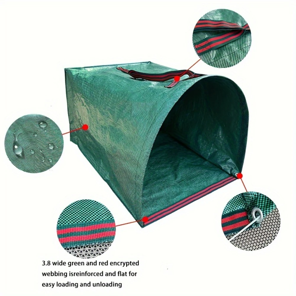 1Pack Reusable Lawn & Garden Bags Yard Leaf Waste Bags,Large Yard Dustpan-Type Garden Bag for Collecting Leaves Trash Can