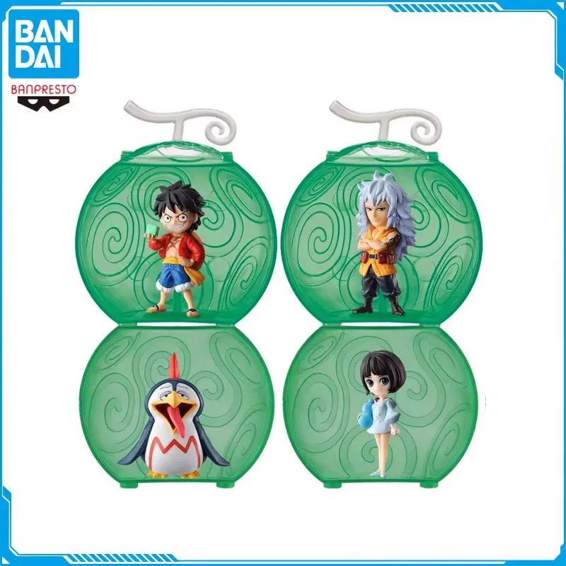 Bandai Original ONE PIECE ODYSSEY Cursed Fruit Luffy Ideo Penguin Action Figure Desktop Ornaments Cartoon Model Kids Gift