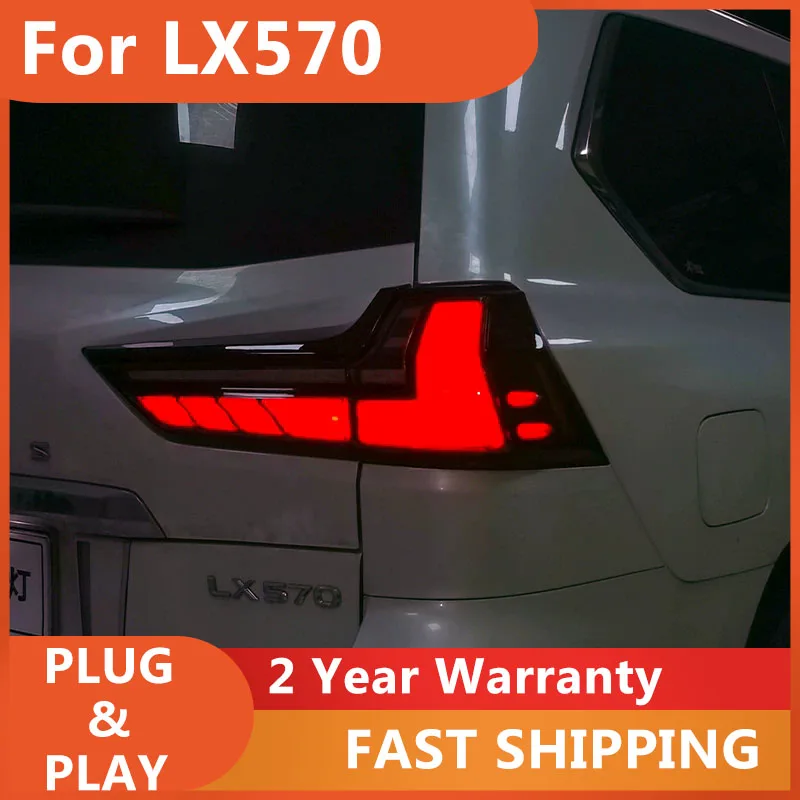 

Car Accessories for Lexus LX570 Taillights 2016-2021 LX570 Tail Light Rear DRL Fog Brake Turn Signal Reversing