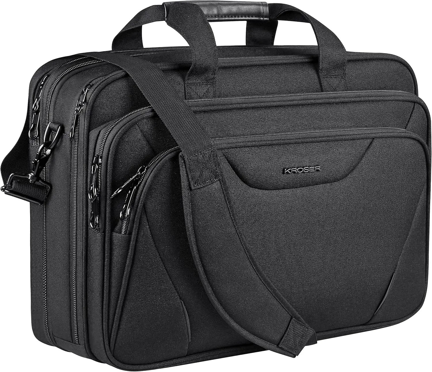 

Expandable 17.3" Laptop Briefcase, Water-Repellent, Business Travel Bag for Men Women