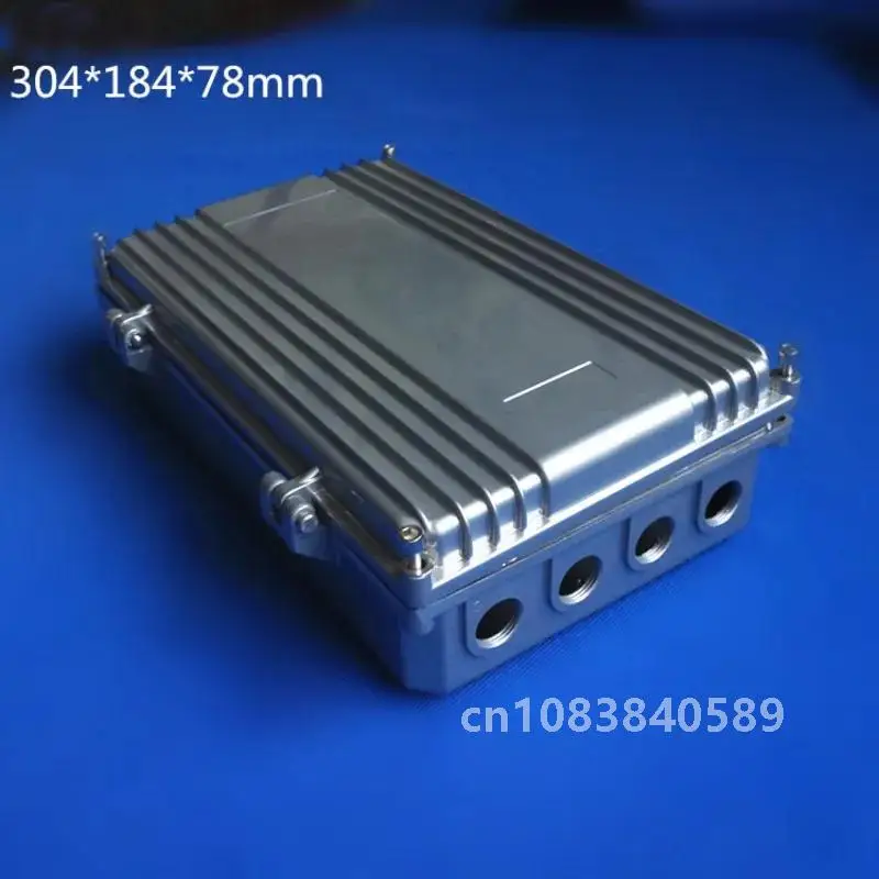 304x184x78mm Diy Aluminium Electronics Enclosure Amplifier Die Cast Aluminum Case IP67 Signal Project Housing Box Base Station