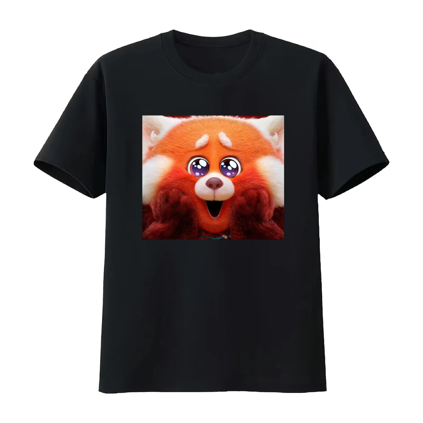 Turning Red Active T-Shirt Summer Casual Cotton Tee Oversized Streetwear Tops Vintage Graphic Print Loose Fit Short Sleeve
