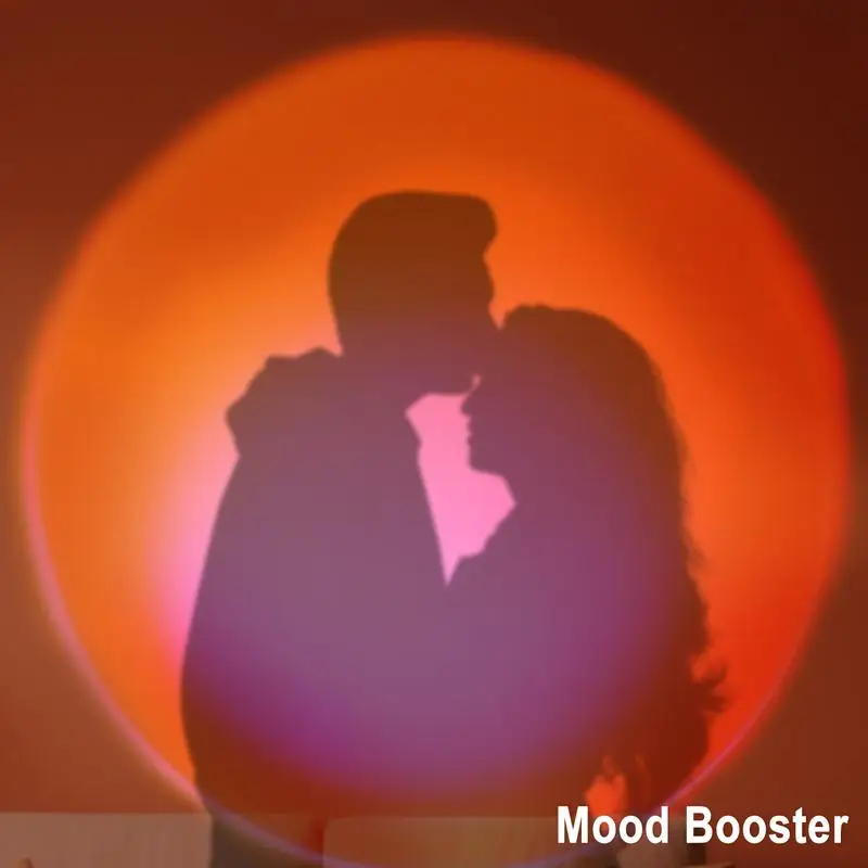 Fall Sunset Lamp Projector Light 180° Adjustable Sunset Mood Lamp, 4 Modes, Remote Control RGB Ambient Night Light for Bedroom,