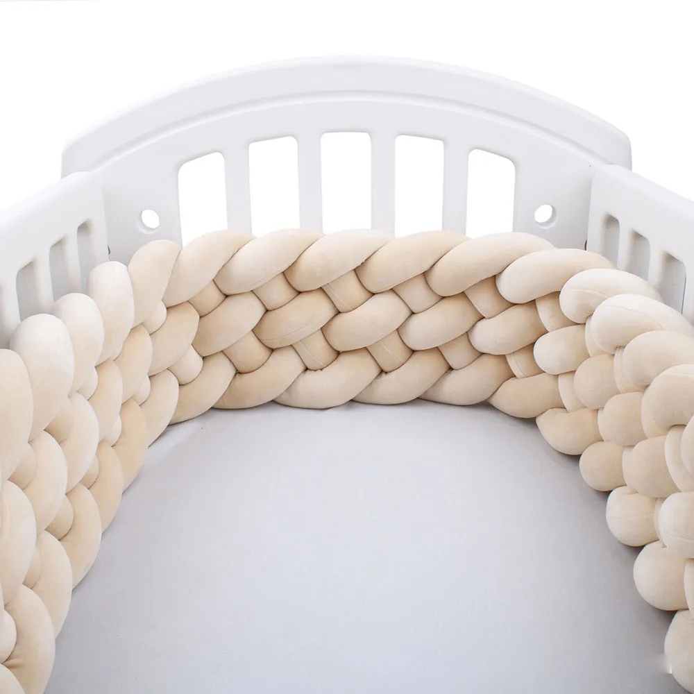 2-3M 6 Knotted Baby Bumper Multi-color Baby Bed Protector Crib Braid Cot Bumper