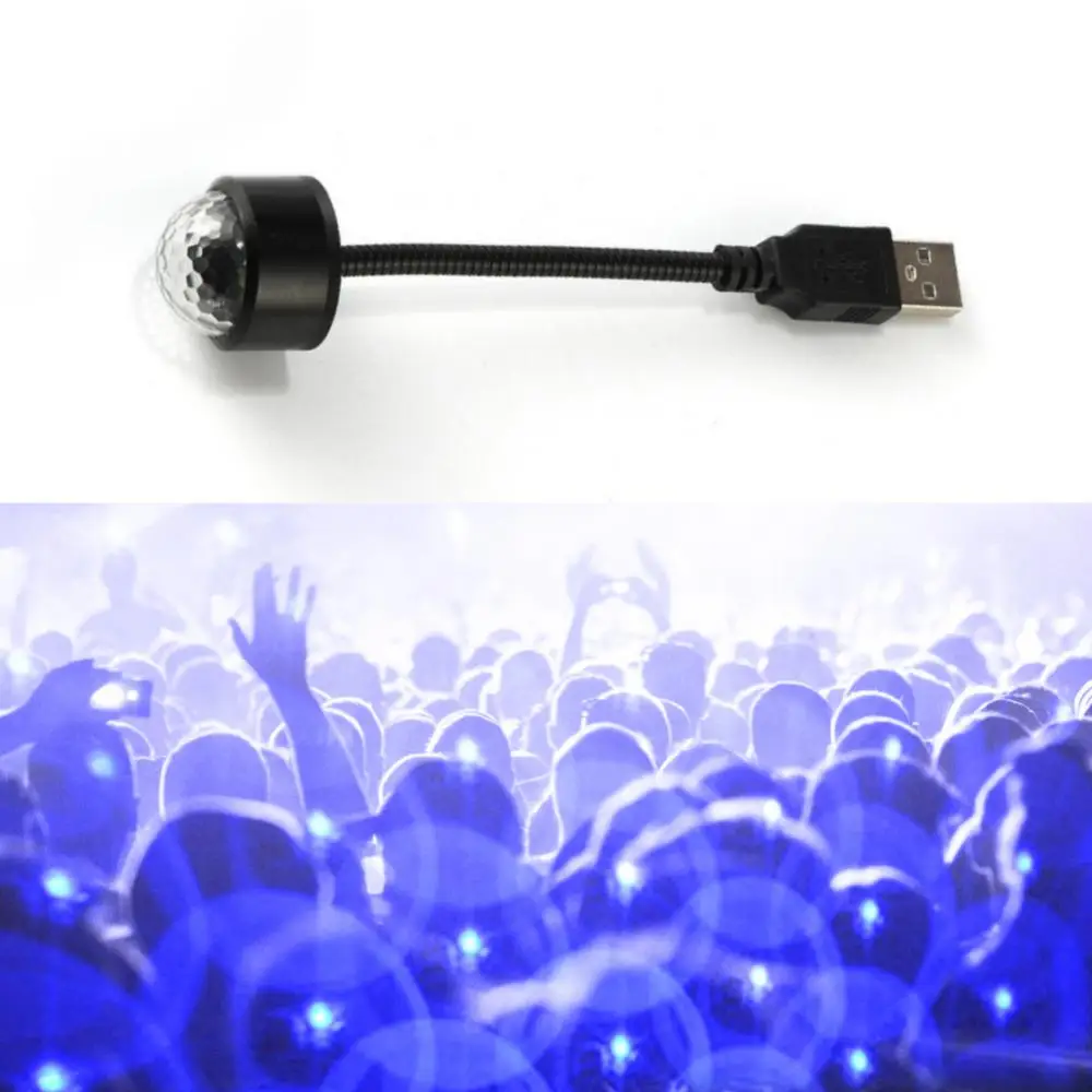 Освещение для диджея, освещение, внешнее освещение, USB мини-диско-шар, разноцветный автомобильный Декор для комнаты, стробоскоп