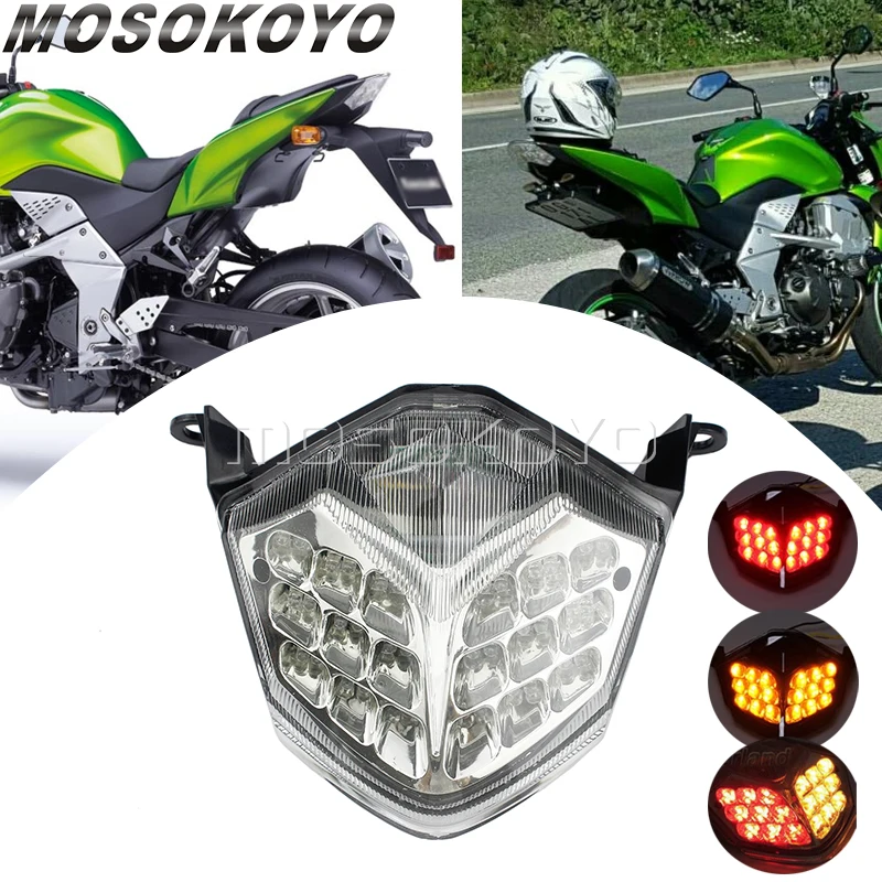 

Integrated LED Tail Light Brake Turn Signal Indicators Light For Kawasaki Ninja ZX-6R/636 ZX-10R Z 750 1000 Z750 07-12 Taillight