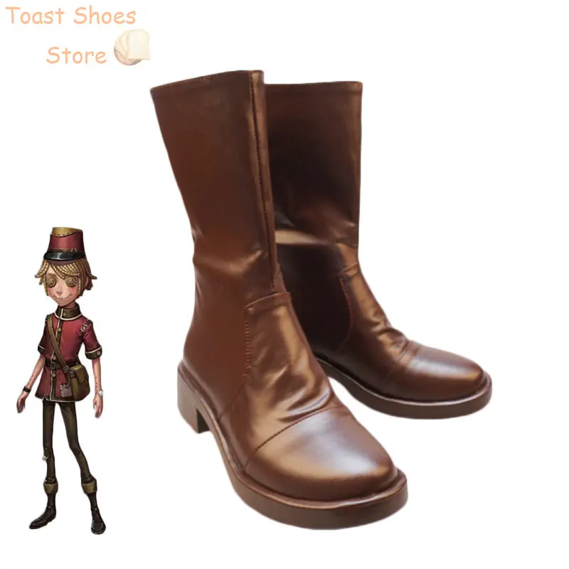 Spiel Identität v Postbote Victor Grantz Cosplay Schuhe Pu Lederschuhe Halloween Karneval Stiefel Kostüm Requisite