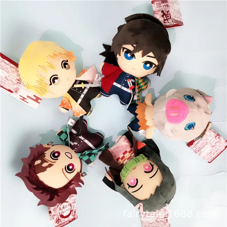 15cm Anime Demon Slayer Akaza Rui Iguro Obanai Tanjirou Kamado Nezuko Agatsuma Zenitsu Plush Toys Doll Peluche Gift