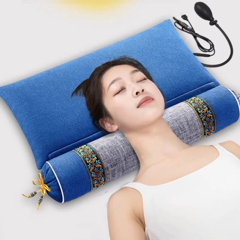 Cervical Special Multiusage Massage Pillow Buckwheat Wormwood Effective Support Temperature Sleep Aid Health Pillow for Home