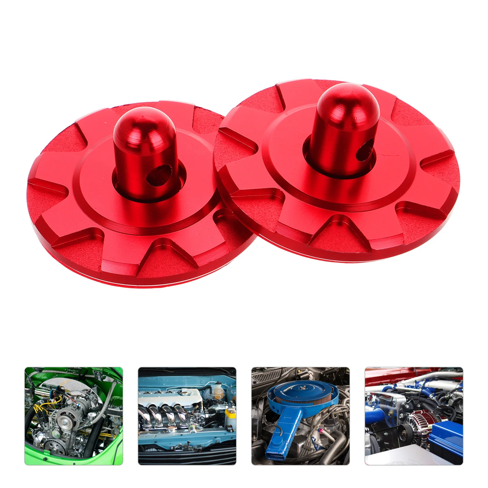 

1Set Universal Car Hood Lock Kit Aluminum Alloy Engine Hood Pin Clips Quick Release Fasteners Durable Security