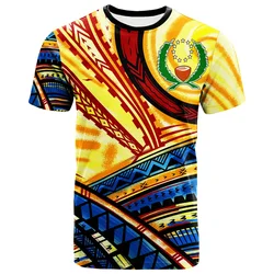 Pohnpei Micronesia 3D Printing T Shirt Men Women Graphic T-shirt Fashion Short Sleeves Male Clothes Tops Oversized Tee Shirts