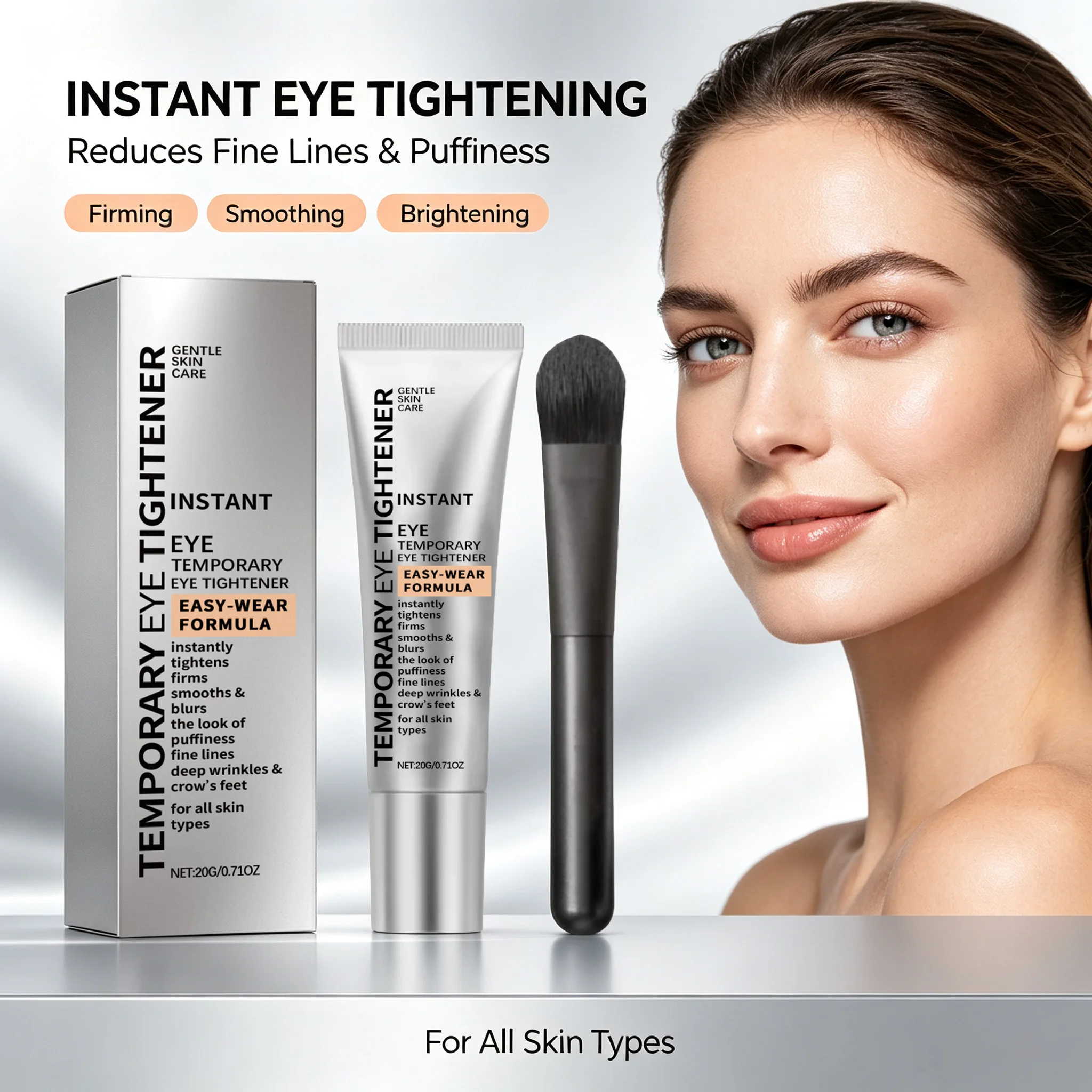 Temporary Eye Tightener Instant Firming Eye Cream Anti Aging Lighten Dark Circles Reduce Puffiness Moisturize Easy Absorb Care