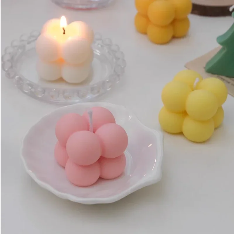 3D 12 Cavity Small Cube Candle Mold Mousse Cake Mold Baking Silicone Cake Mold DIY Handmade Soap Candle Making Craft Supplies