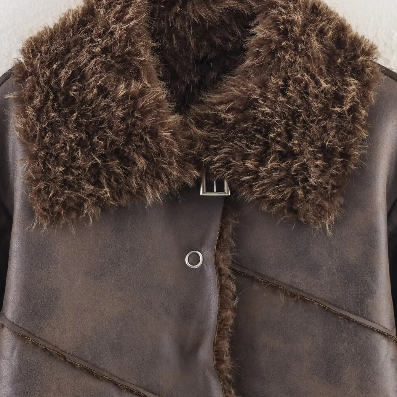 

JNLEAOG Faion Thiened из кожи и меха, новое осеннее женское пальто, универсальная верхняя одежда Sli для женщин