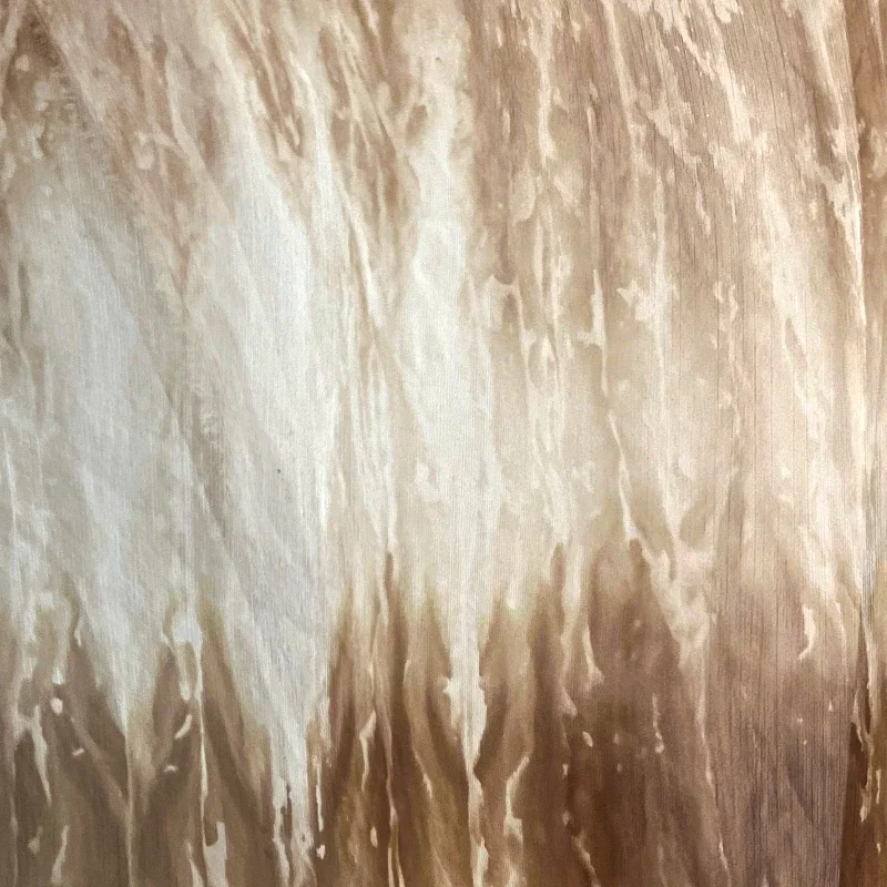 Brown Gradient Lightweight Chiffon Synthetic Silk Fabric Retro Watermark Tie Dye Shirt Dress Clothing Designer Fabric