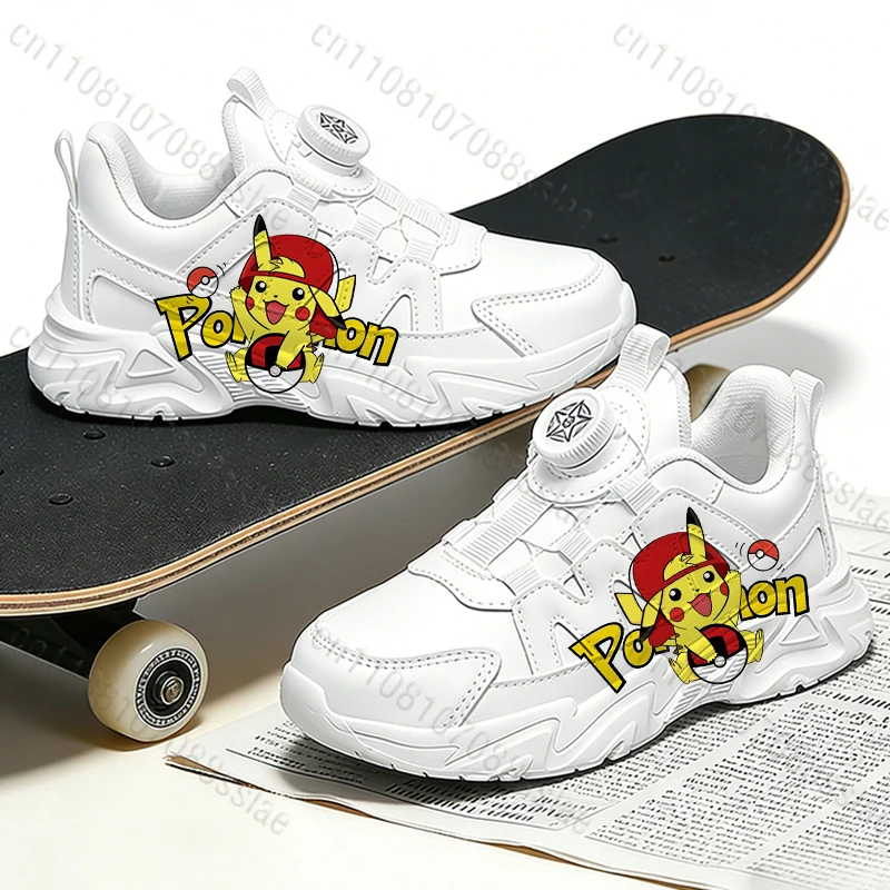 

Детская повседневная спортивная обувь с мультяшным принтом Pokémon для девочек и мальчиков, для детей и подростков, нескользящая, удобная, дышащая, легко надеваемая, повседневная спортивная обувь