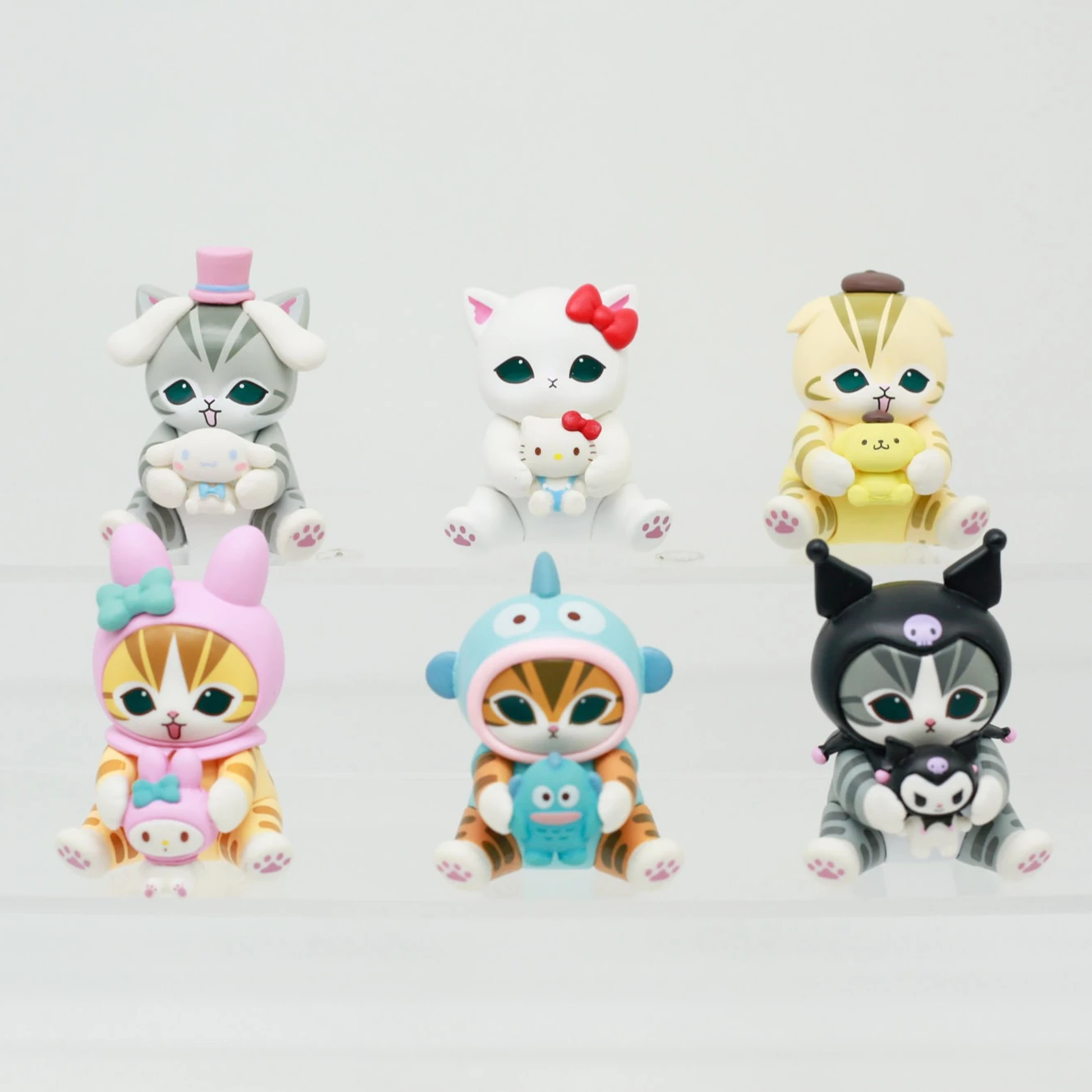 

Коллекционные фигурки Mofusand Sanrio Characters: игрушки-сюрпризы, котики-косплееры (Хангиодон, Хелло Китти, Куроми, Синаморолл) – декор для стола, подарки