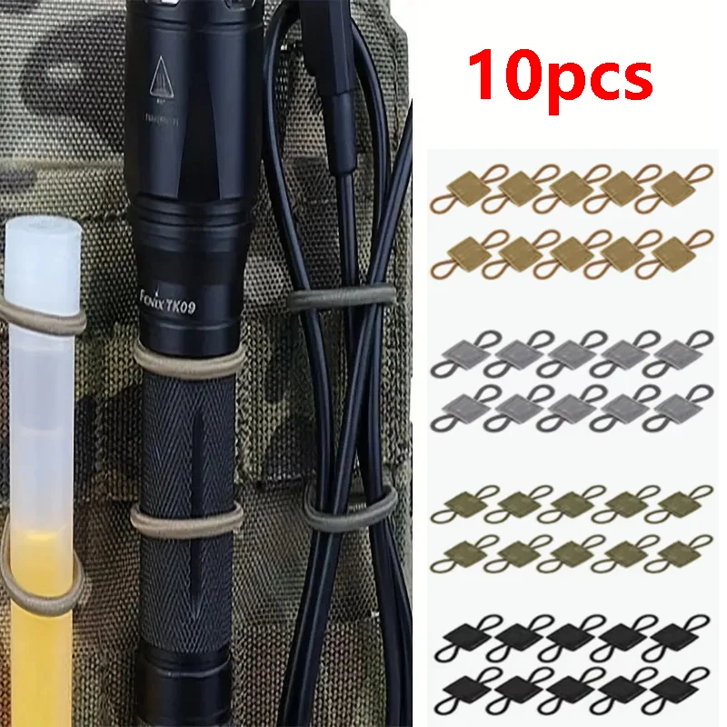 Tactical Molle Stretch Vest Strap Outdoor Camping Multi-functional Fixing Buckle Multi-tool Keeper Sling Adapter Buckle Ring