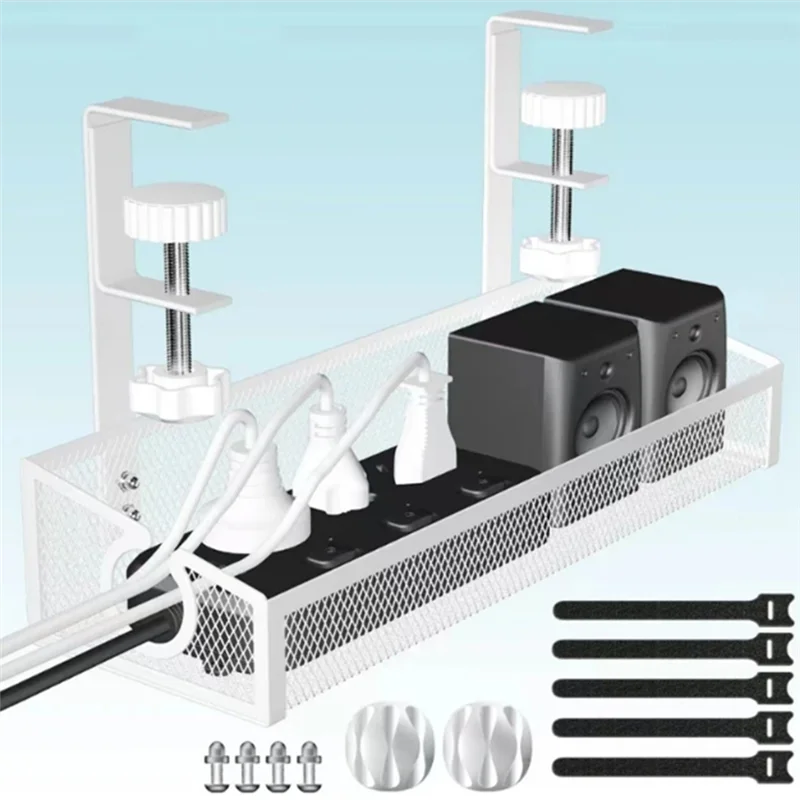 ABWZ-Wire Management & Cord Organizer , Under Desk Cable Management Tray Desk Cable Organizer