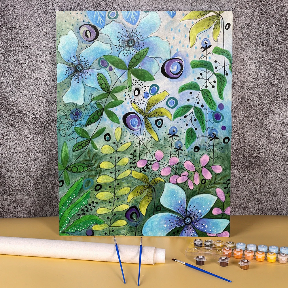 

Diy Painting By Numbers Flowers Arts Craft Handicraft Handmade Acrylic Paints Kit Color Markers Digital Wall Art Picture Pintura