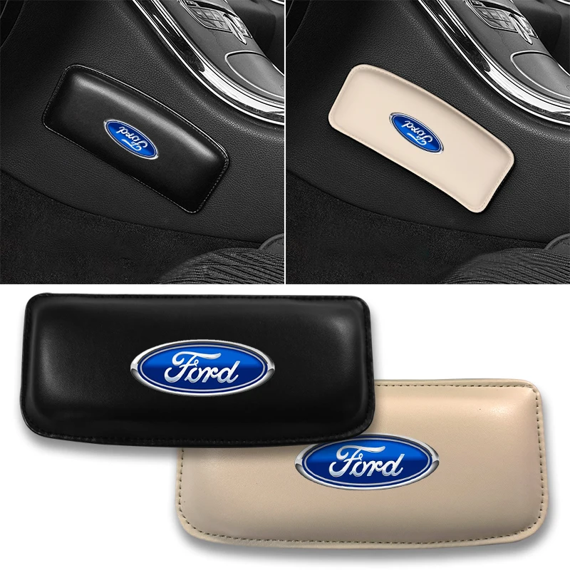 Auto Accessories Car Interior Pillow Comfortable Elastic Cushion Leather Knee Pad For Ford Mustang Mondeo Focus Fiesta Ranger