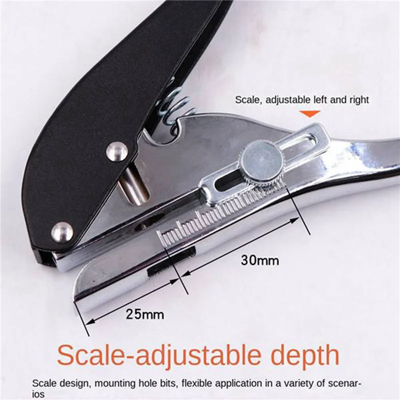 AC88-4Pcs Woodworking Tool Plier Card Hole Punch Set Paper Screw Cover With Countersink Drill 3.2Mm Adjustable Position