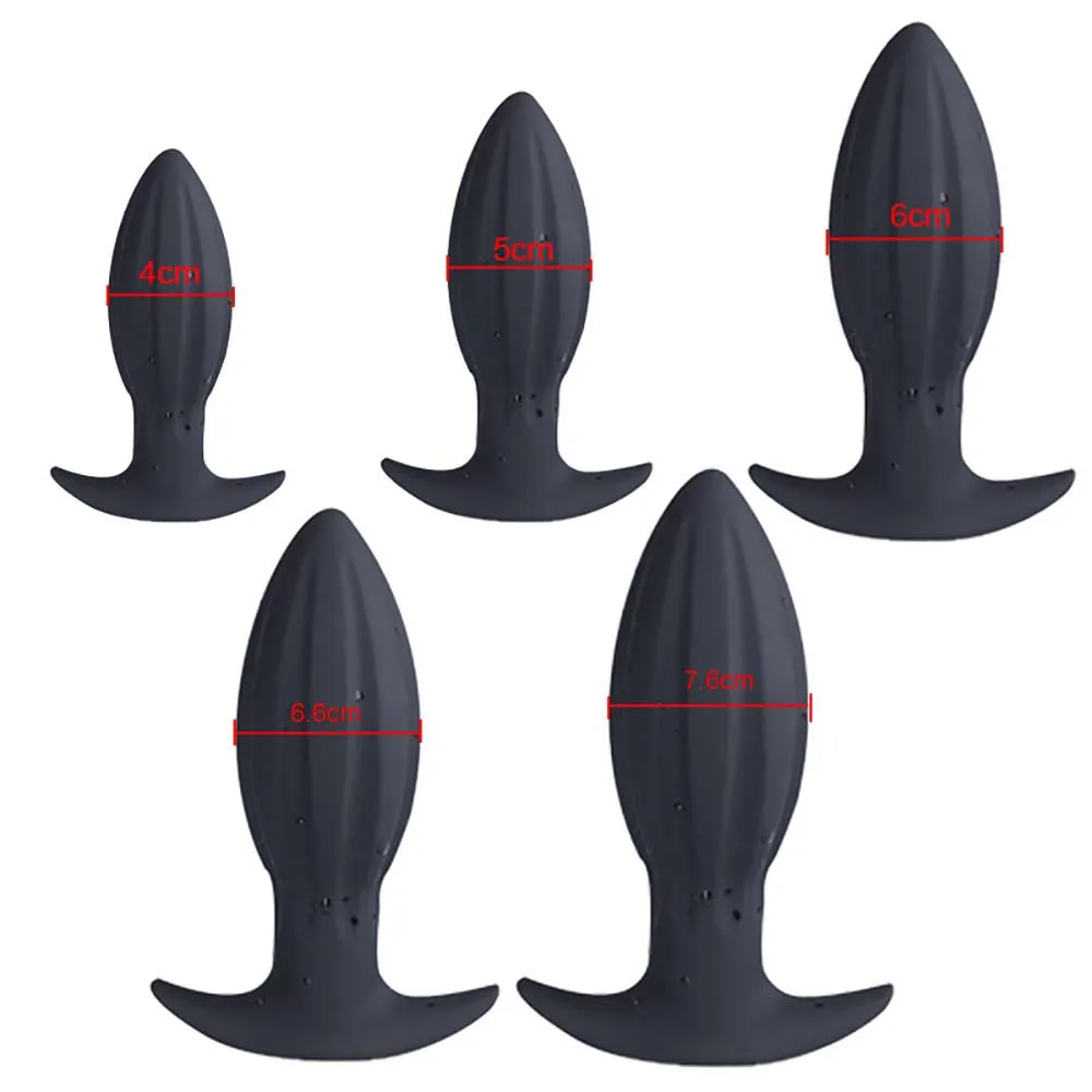 100% Liquid Silicone Anal Plug Soft Anal Dilation Butt Plug Anchor Anal Plug Prostate Massage Sex Toys For Men Women Sex Shop