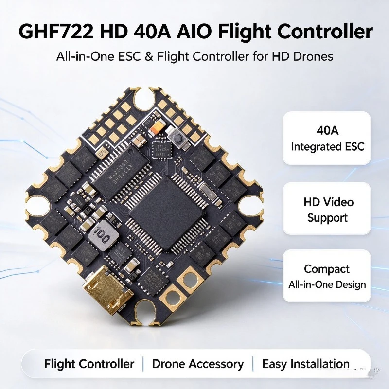 GHF722 HD 40A AIO Flight Controller Integrated ESC FPV Racing Freestyle Quadcopter Parts