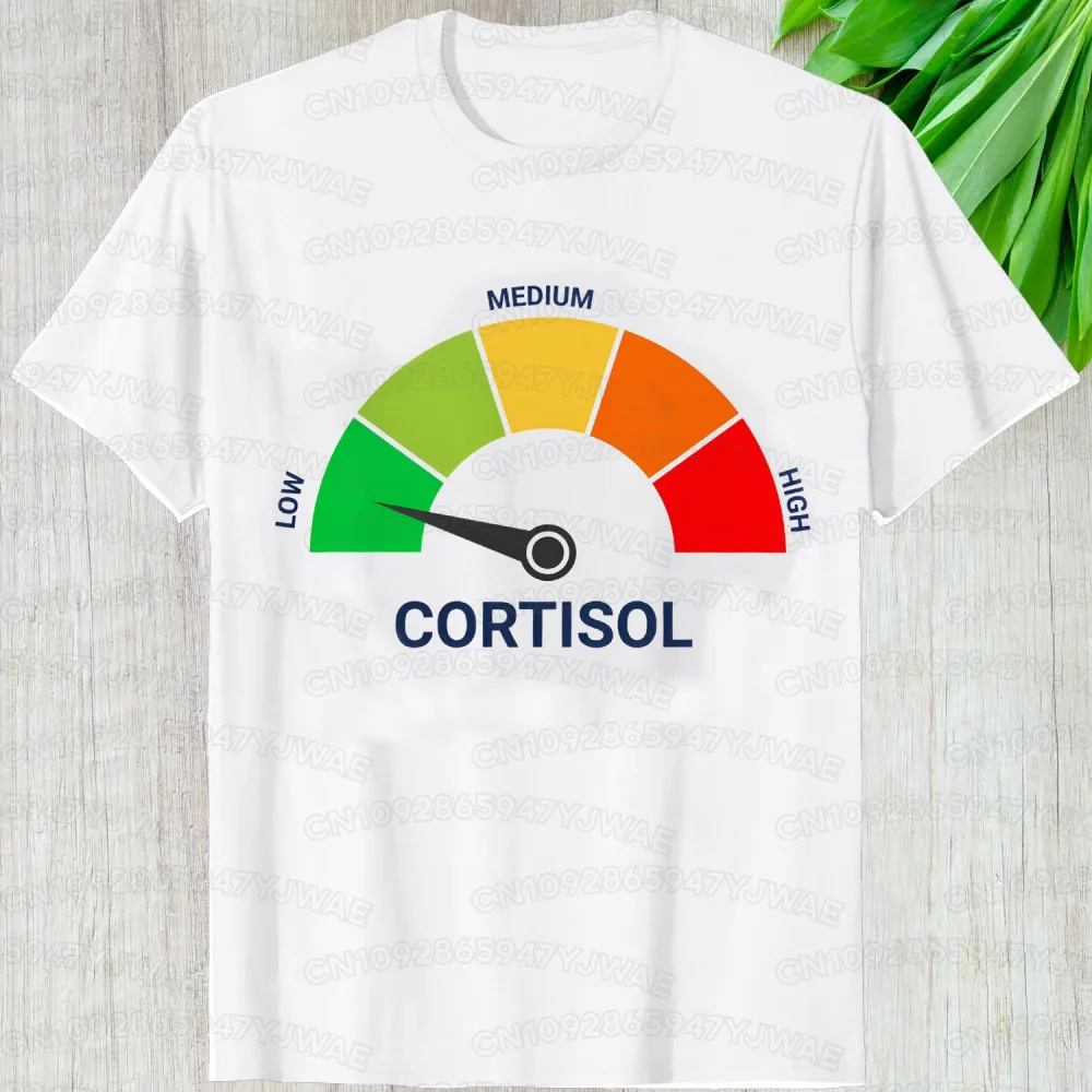 Summer Men's Women's Low Cortisol Levels Funny Stress Relief Gift Humor Graphic Short Sleeve T-shirt Unisex T-Shirt