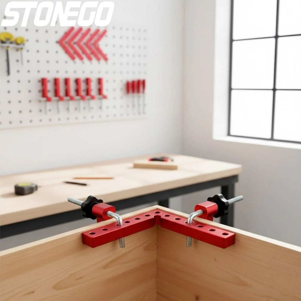 

6PCS High Strength Aluminum Alloy Woodworking Clamps 90 Degree Right Angle Fixing for DIY Wood Splicing Home Projects