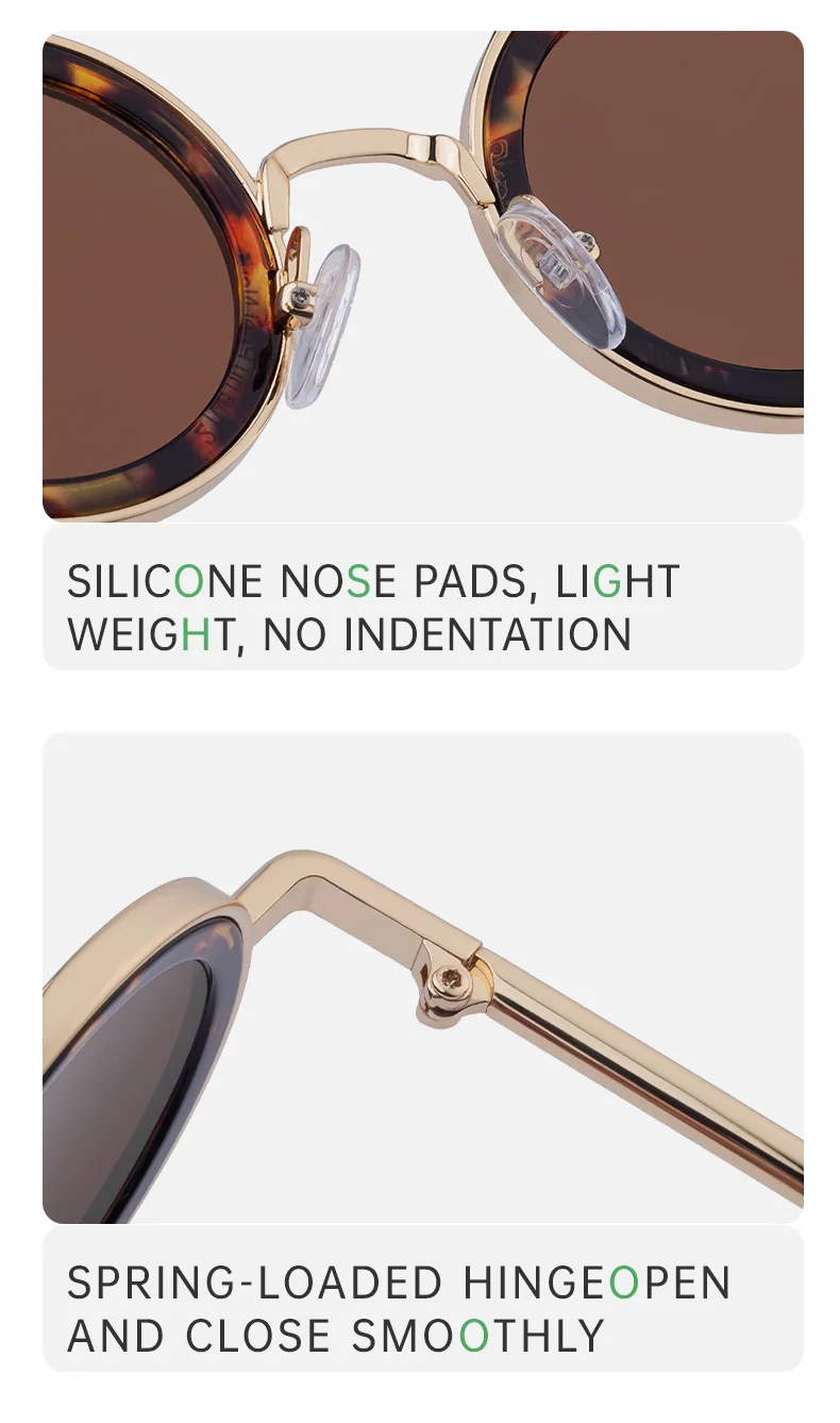 Runde Steampunk Sonnenbrille Männer Vintage Punk Sonnenbrille Frauen Trendy Retro Mode Gläser Gafas De Sol Hombre Lunette Soleil Femme – Detail 8