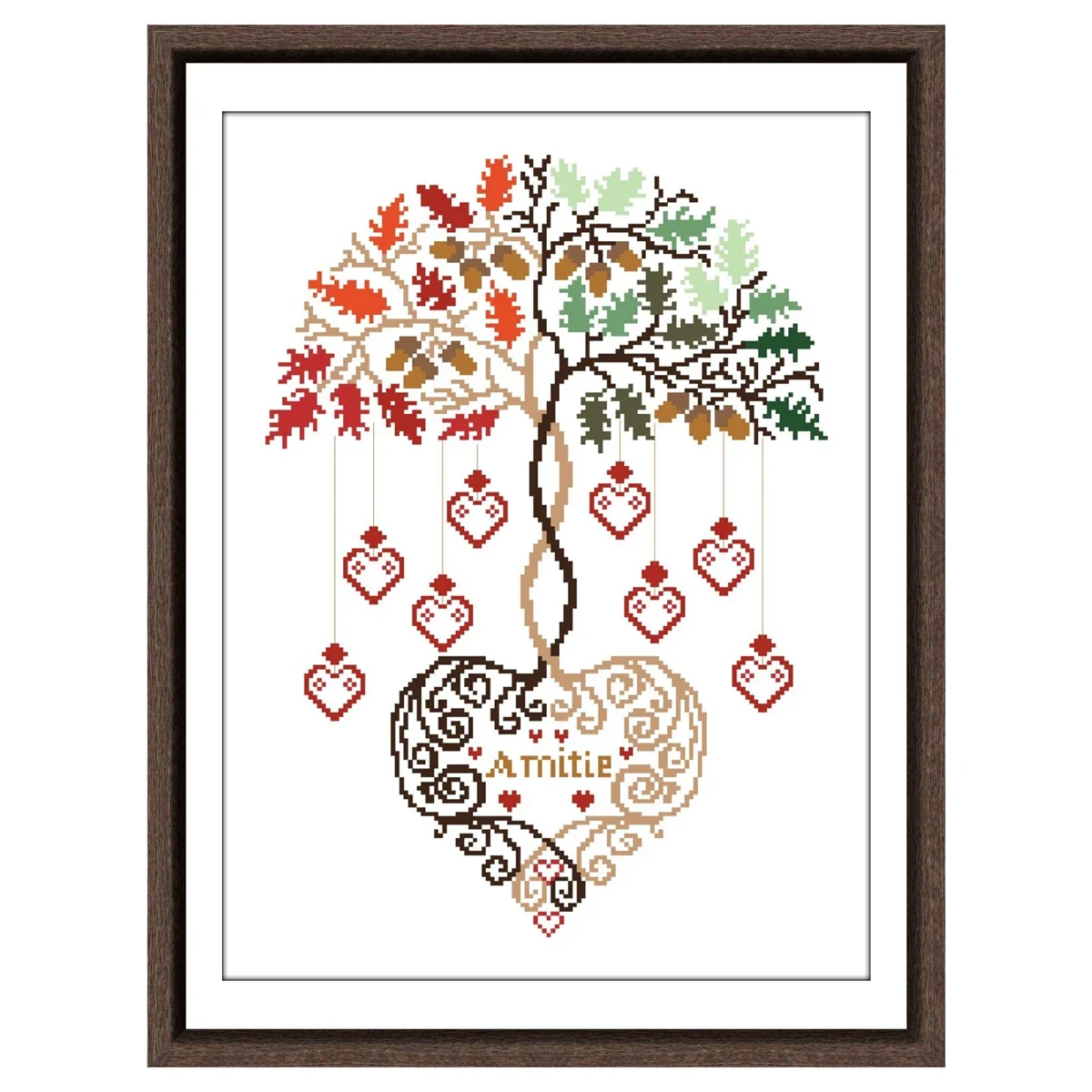 Four seasons lucky tree cross stitch kit cartoon 18ct 14ct 11ct unprint canvas cloth cotton thread DIY handmade needlework